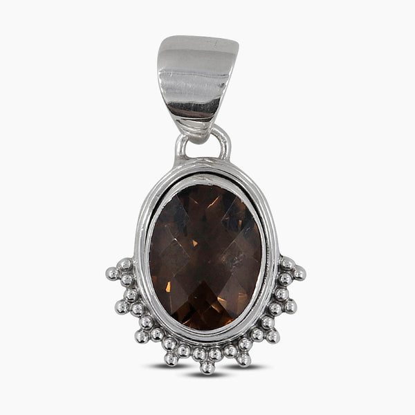 925 Silver Smoky Quartz Pendants