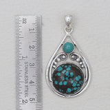 Tibetan Turquoise Silver Pendants