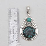 Tibetan Turquoise Silver Pendants