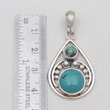 Tibetan Turquoise Silver Pendants