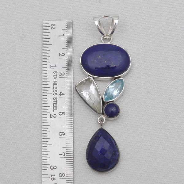 925 Sterling Silver Lapis Lazuli Pendants
