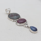 Ruby Kyanite Silver Pendants