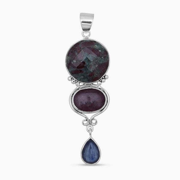Ruby Kyanite Silver Pendants