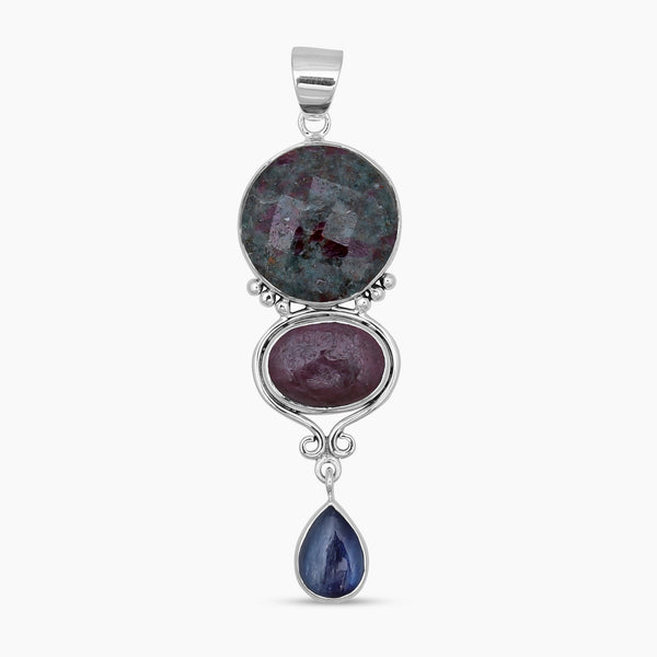 Ruby Kyanite Silver Pendants