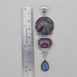 Ruby Kyanite Silver Pendants