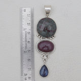 Ruby Kyanite Silver Pendants