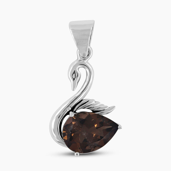 925 Silver Citrine Swan Pendants