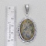 925 Silver Tasmanian Serpentine Pendant