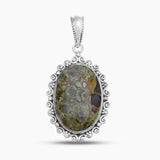 925 Silver Tasmanian Serpentine Pendant