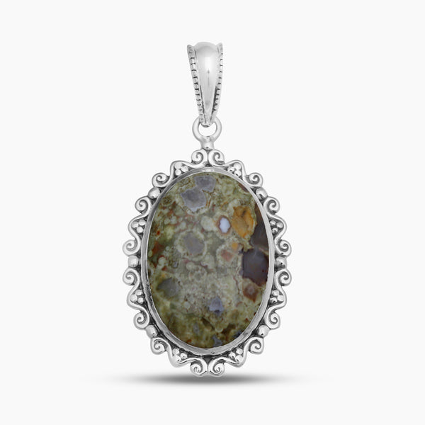 925 Silver Tasmanian Serpentine Pendant
