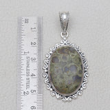 925 Silver Tasmanian Serpentine Pendant