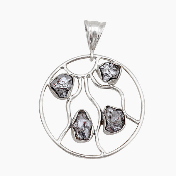 925 Silver Raw Meteorite Pendants