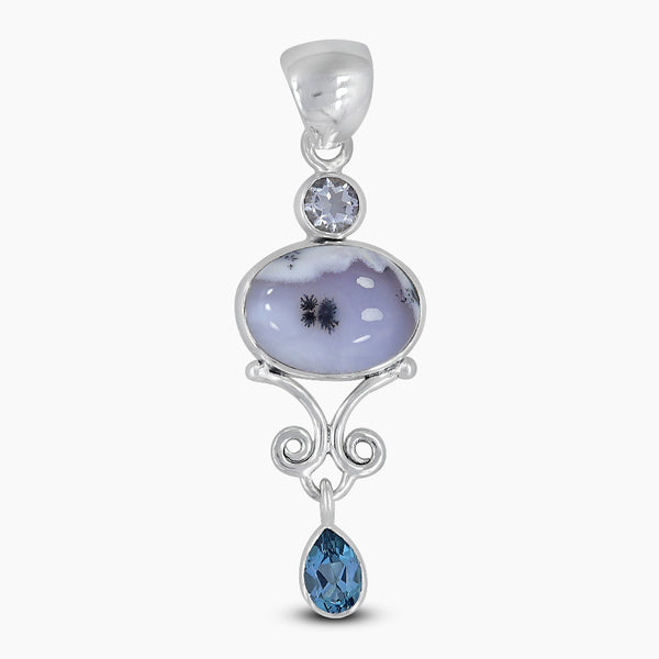 Rainbow Moonstone Silver Pendants
