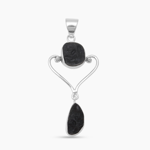 Tektite Silver Pendants