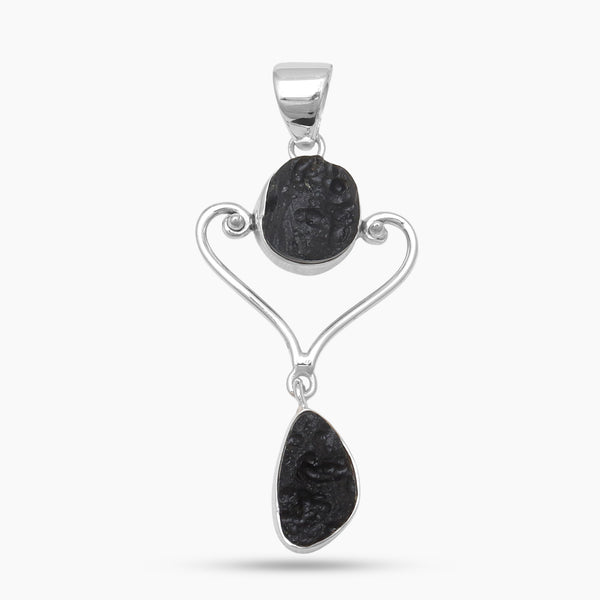Tektite Silver Pendants