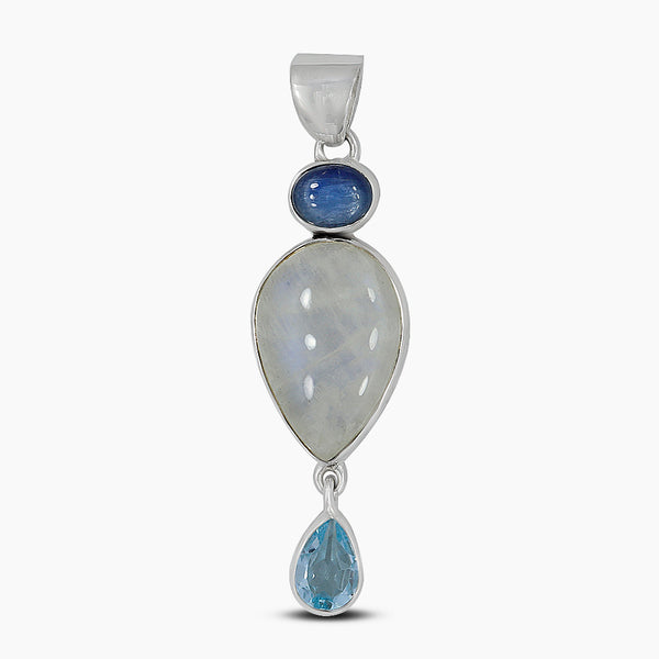 925 Silver Rainbow Moonstone Pendants