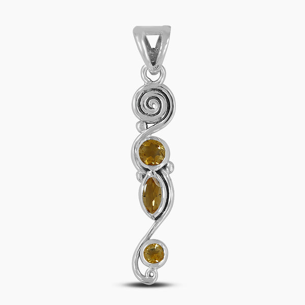 925 Sterling Silver Blue Topaz Pendants