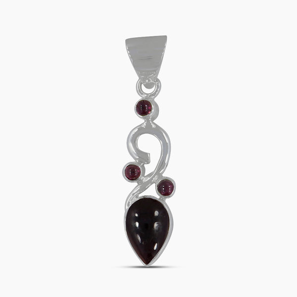 925 Sterling Silver Garnet Pendants