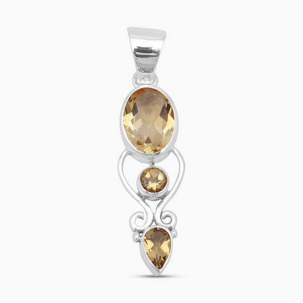 Blue Topaz Silver Designer Pendants