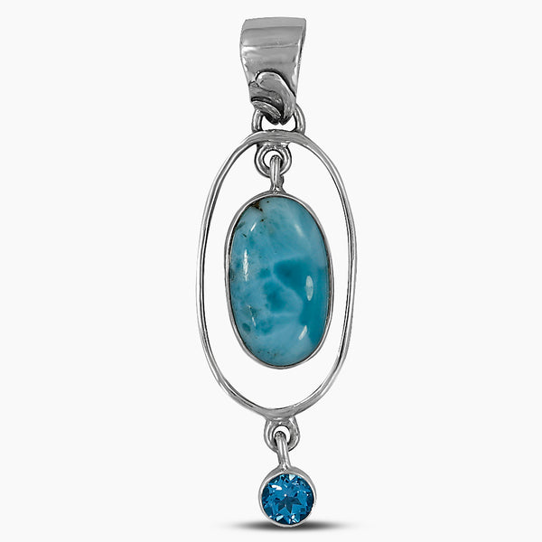 925 Sterling Silver Larimar Pendants