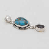 Blue Copper Turquoise Silver Pendants