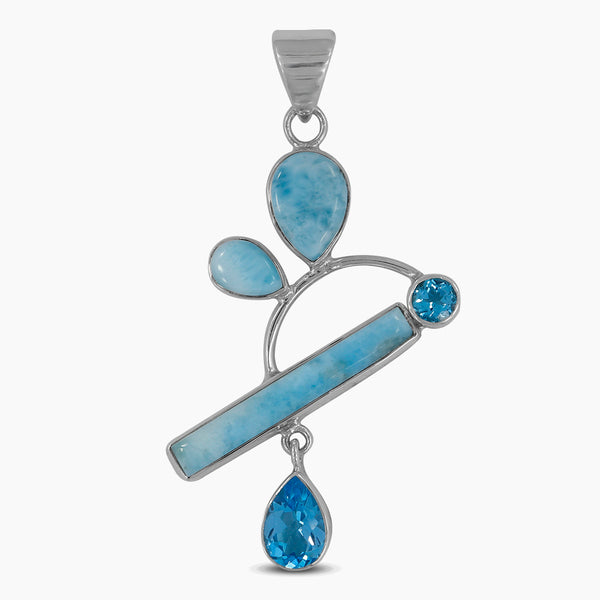 925 Sterling Silver Larimar Pendants