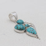 Tibetan Turquoise Silver Pendants