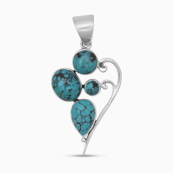 Tibetan Turquoise Silver Pendants