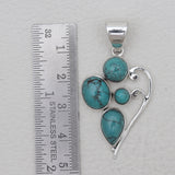 Tibetan Turquoise Silver Pendants