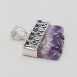 Amethyst Stalactite Silver Pendants
