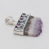 Amethyst Stalactite Silver Pendants