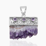Amethyst Stalactite Silver Pendants