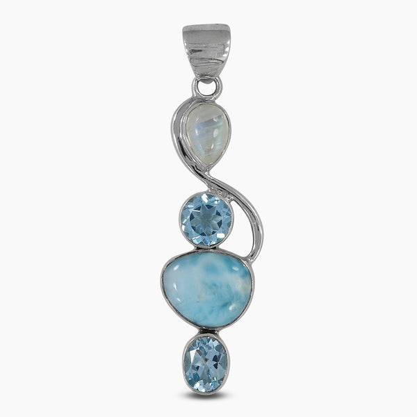 925 Sterling Silver Larimar Pendants