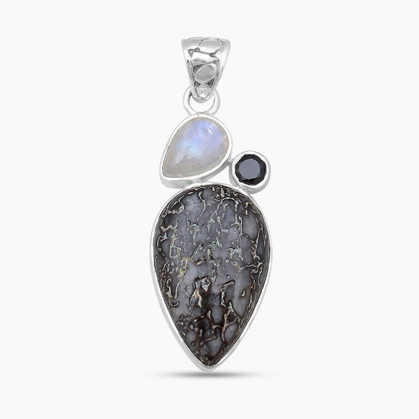 925 Sterling Silver Utah Agate Pendants