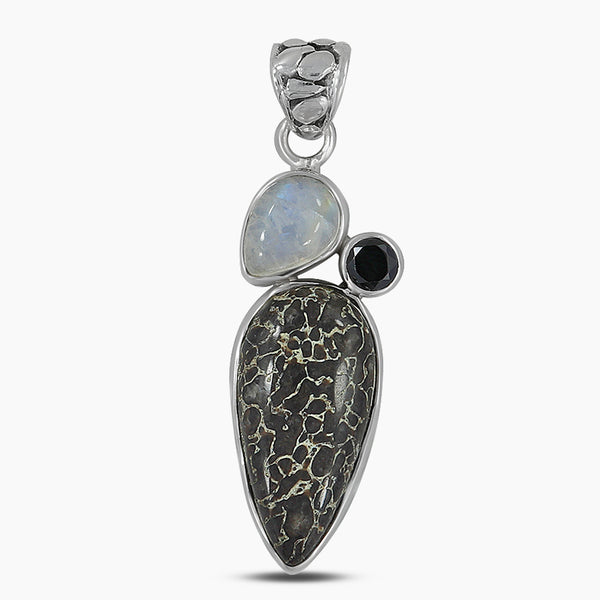 925 Sterling Silver Utah Agate Pendants