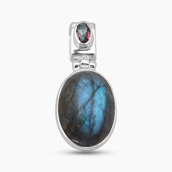 Labradorite & Mystic Quartz Silver Pendants
