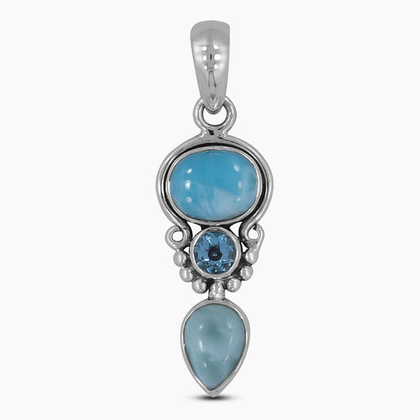 925 Sterling Silver Larimar Pendants