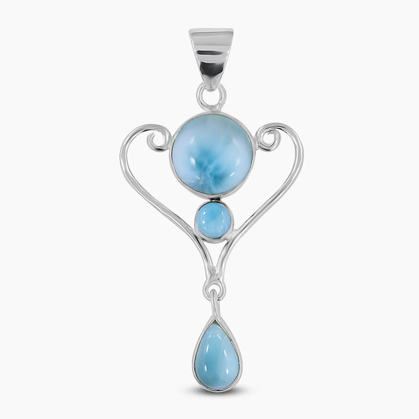 925 Sterling Silver Larimar Pendants