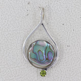 925 Sterling Silver Abalone Shell Pendants
