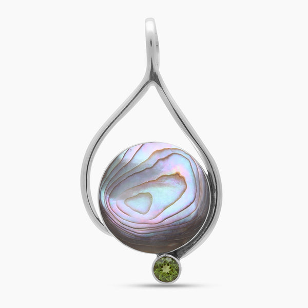 925 Sterling Silver Abalone Shell Pendants