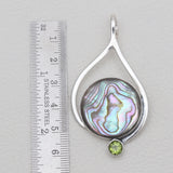 925 Sterling Silver Abalone Shell Pendants