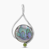 925 Sterling Silver Abalone Shell Pendants