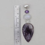 Amethyst Lace & Moonstone Silver Designer Pendants