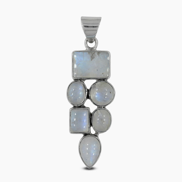 925 Silver Rainbow Moonstone Pendants