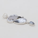 925 Sterling Silver Dendritic Opal Pendants