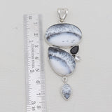 925 Sterling Silver Dendritic Opal Pendants