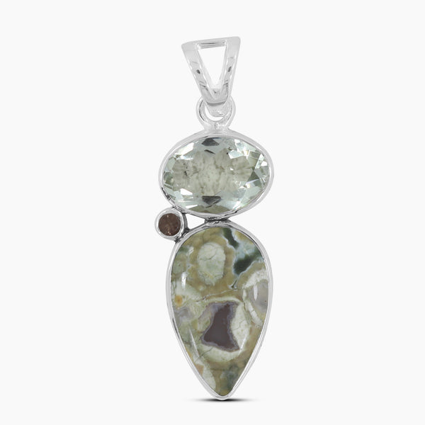 Rainforest Jasper Silver Pendants