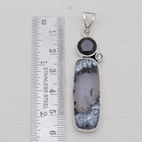 925 Sterling Silver Dendritic Opal Pendants