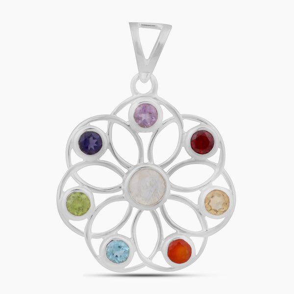 925 Sterling Silver Multi Stone Pendants