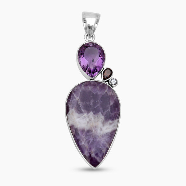 Amethyst Lace Silver Pendants